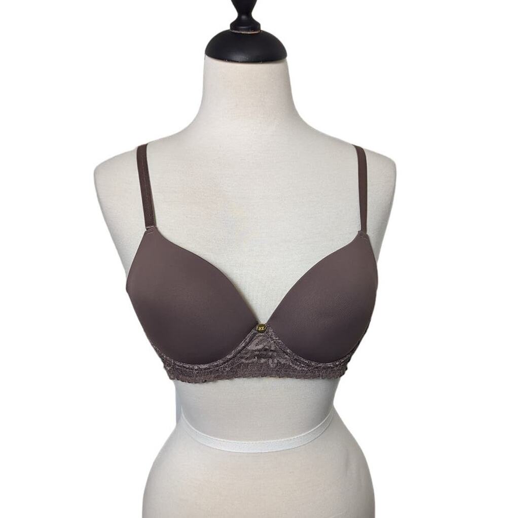 RZ by Rachel Zoe New Womens Mauve Push Up Bra with Lace Size 38B